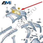 Крепежный элемент Audi Q8 e-tron 2024-2024/Audi e-tron 2019-2023 4KE806241B