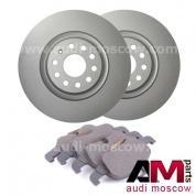 Передние диски и колодки Ауди ТТ 2.0TFSI