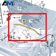 Уплотнитель капота сзади Volkswagen Taos 2021-2023 2GL823723A