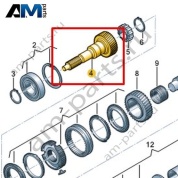 Первичный вал VAG 0F6311103