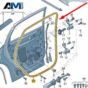 Уплотнитель двери (наружный) Audi Q8 e-tron 2024-2024/Audi e-tron 2019-2023 4K4839912A