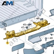 Усилитель заднего бампера Volkswagen AMAROK 2013-2016 2H5807305AD