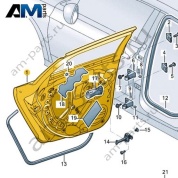 Задняя левая дверь Volkswagen Jetta VII 2020-2024 17A833055B