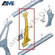 Усилитель стойки В Volkswagen id-Buzz 2023-2024 1T3809220A