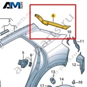 Канал уплотнителя Volkswagen T-Roc 2018-2024 2GA809642