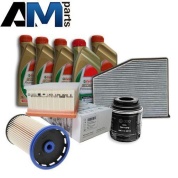 Комплект неоригинальных фильтров и моторное масло LL3 5W30 504/507 для ТО-2/4 Volkswagen Scirocco 2.0 TDI 140/170 л.с.