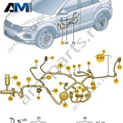 Жгут проводов двери Volkswagen T-Roc 2018-2024 2GB971121AH