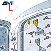 Петля передней двери слева верх/низ VAG 8KD831401B Skoda 2019-2026