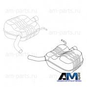 Задняя часть глушителя (L) Фольксваген Пассат Б8 2.0TFSI (220 л.с.) CXDA 3G0253609Q