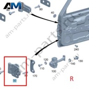 Нижняя петля двери справа Mercedes G-class W465 A4637204403