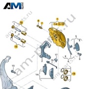 Корпус тормозного суппорта Audi A8 (D4) 2014-2017 4H0615124C