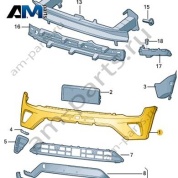 Передний бампер VAG 3CC807217GGRU на Volkswagen 2021-2026