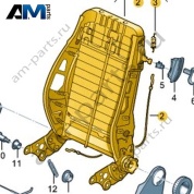 Каркас спинки сиденья Volkswagen AMAROK 2013-2016 2H0881046D