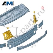 Соединительный элемент задней панели справа 8Y4813510 для Audi A3 (8Y) 2020-2026