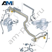 Тормозная трубка от гидроблока к соединению VAG 1EB614725A