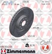 Передние тормозные диски ZIMMERMANN 600.3243.55 на Audi A3 (8V) 2012-2020
