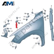 Распорка переднего крыла средняя Volkswagen Тигуан 571821429
