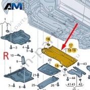 Защита днища правая Volkswagen Тигуан 5QS825202A
