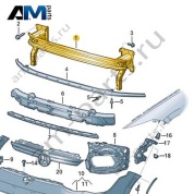 Усилитель переднего бампера 5HG807109A на Volkswagen Golf 8 2019-2026