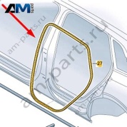 Уплотнитель двери (внутренний) Audi Q8 e-tron 2024-2024/Audi e-tron 2019-2023 4K4833721A