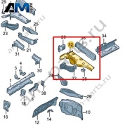 Лонжерон Volkswagen id3 2020-2024 1EA803351