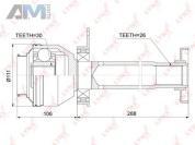 ШРУС внутренний правая LYNX для Transporter CI-3763