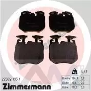 Передние тормозные колодки (22392.195.1) ZIMMERMANN для BMW 7 Серии (G11) 740/750dX