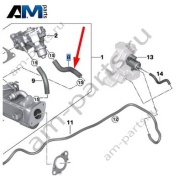 Обратный шланг радиатор-клапан egr BMW X4 (G02) 2018-2025 20d (B47D) 11718580455