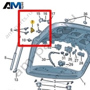 Опора газового упора Volkswagen Taos 2021-2023 2GL827427C