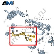 Шланг ОЖ с быстроразъемной муфтой Volkswagen id3 2020-2024 1EA121036F