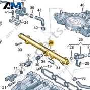Топливная рампа VAG 06K133681H