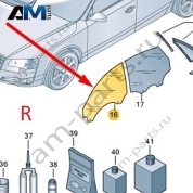 Стекло двери переднее правое Audi A8 (D4) 2014-2017 4H0845022G