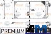 Радиатор кондиционера Фольксваген Транспортер 1.9 TDI 8FC351317651 Behr-hella