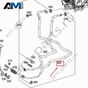 Трубка хладагента к испарителю сзади Mercedes S450 W222 (M276) A2228303402