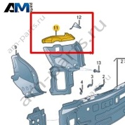 Замыкающая панель Volkswagen Taigo 2022-2024 2G6813537