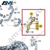 Шланг системы охлаждения VAG 059121661B