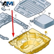 Ниша запасного колеса Audi A6 (C8) Avant/Allroad 2019-2024 4K9863697