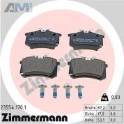 Задние тормозные колодки ZIMMERMANN 23554.170.1 для Volkswagen B5 (1997-2005)
