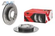 Задние перфорированные тормозные диски BREMBO 08.9136.1X Audi A4 (B7) 2005-2009