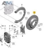 Задние тормозные диски 9Y0615601A на Porsche Cayenne (2017-2024) Диски 18 дюймов