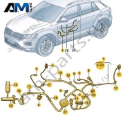 Жгут проводов двери Volkswagen T-Roc 2018-2024 2GA971121AA