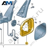 Рамка зеркала Volkswagen id-Buzz 2023-2024 1T3857240