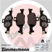 Передние тормозные колодки (25900.195.1) ZIMMERMANN на BMW 7 Серии (G11) 730i/d/dX