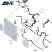 Шланг между радиаторами колесных арок на Mercedes W465 AMG G63 (M177) A4655011400