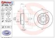 Задние тормозные диски BREMBO 08.9488.11 на Volkswagen Jetta V (2005-2010)