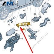 Кронштейн корпуса разъема Volkswagen Touareg 2018-2024 4M4937545