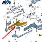 Лонжерон Audi A6 (C7) 2015-2018 4G0803103A
