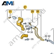 Управляющая магистраль с датчиком перепада давления VAG 06K131552D