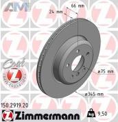 Задние тормозные диски 345X24 (150.2919.20) ZIMMERMANN для BMW 3 Серии 2012-2015 M (325-340)