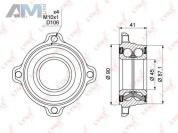 Подшипник ступицы задний с ABS LYNX для BMW 5 серия (E60 ) 2003-2009 WB-1005